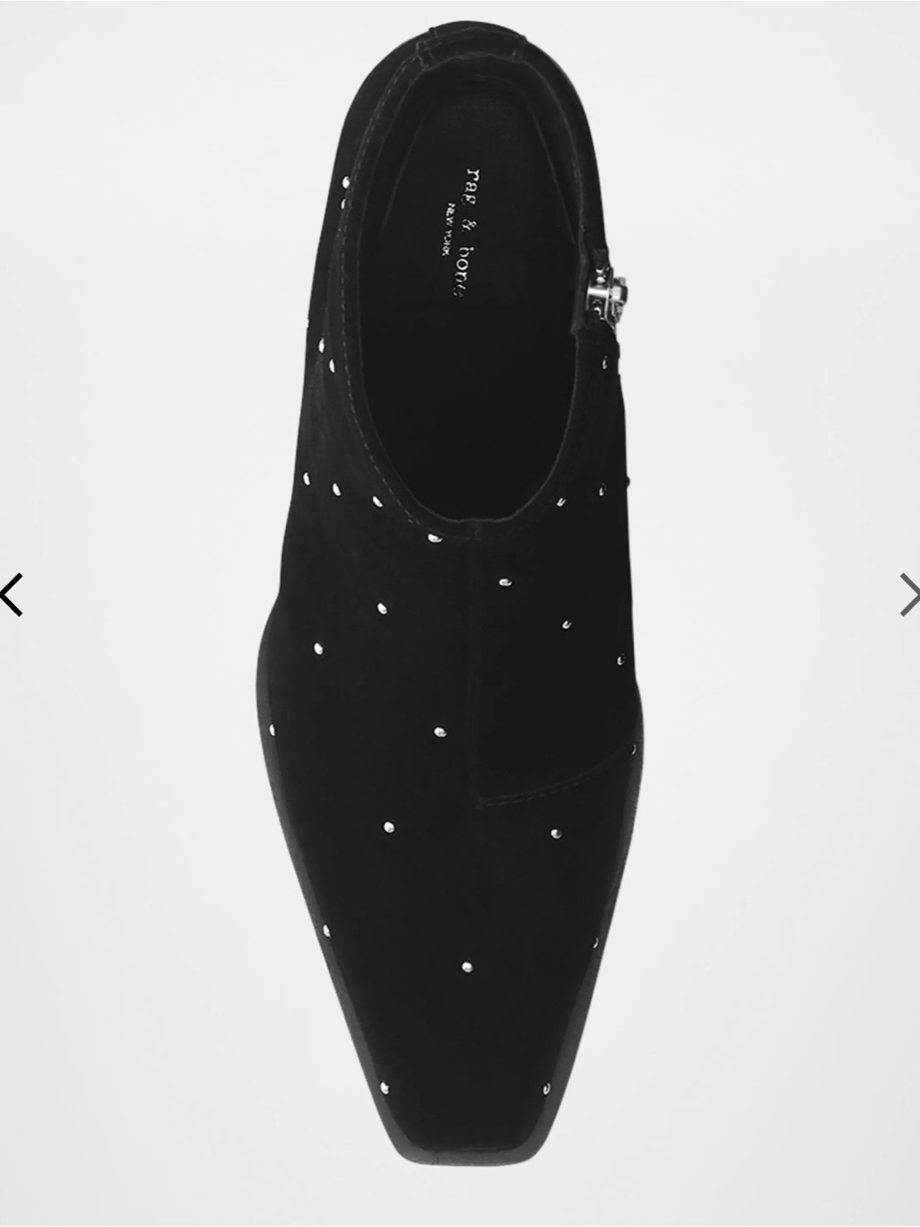 Rag & Bone Black Studded Suede Ankle Boot